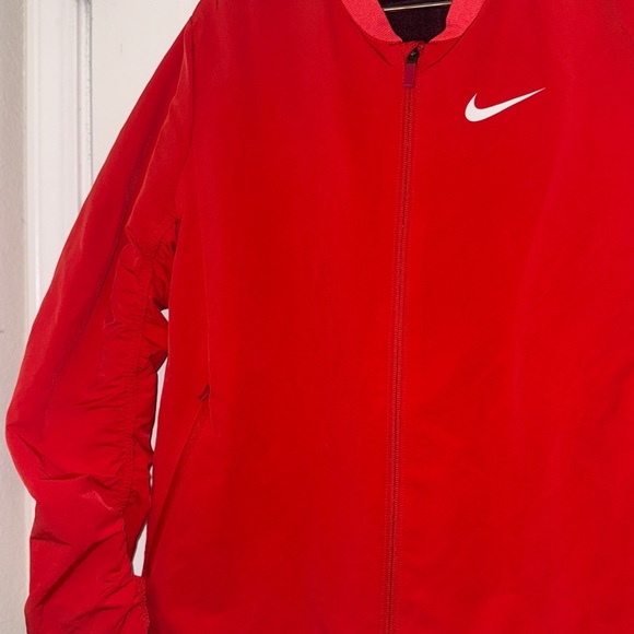 Nike Women's Vibrant Red Bomber Jacket - Picture 7 of 16